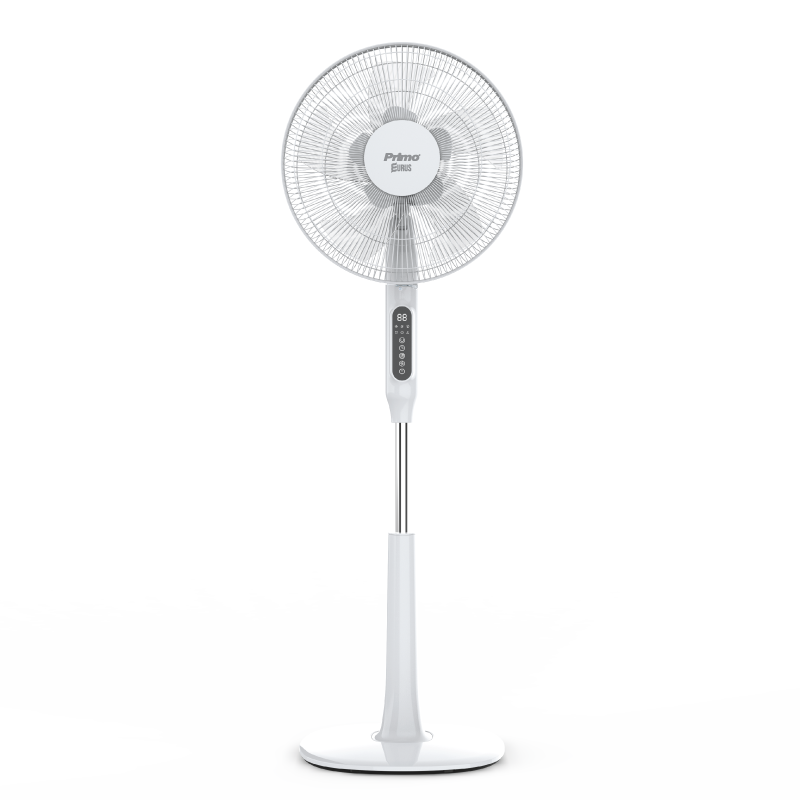 Primo PRSF-80614D Ανεμιστήρας Ορθοστάτης 16'' 40CM Λευκός Με Τηλεχειριστήριο DC 30W (800614)